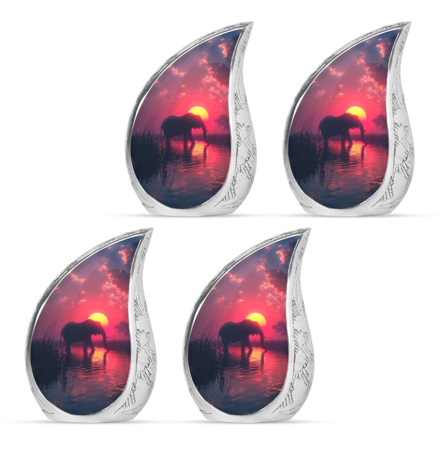Elephant Theme 3 Inch Keepsake Pack of 4