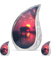 Elephant Theme Large Urn With 2 Keepsake Urn