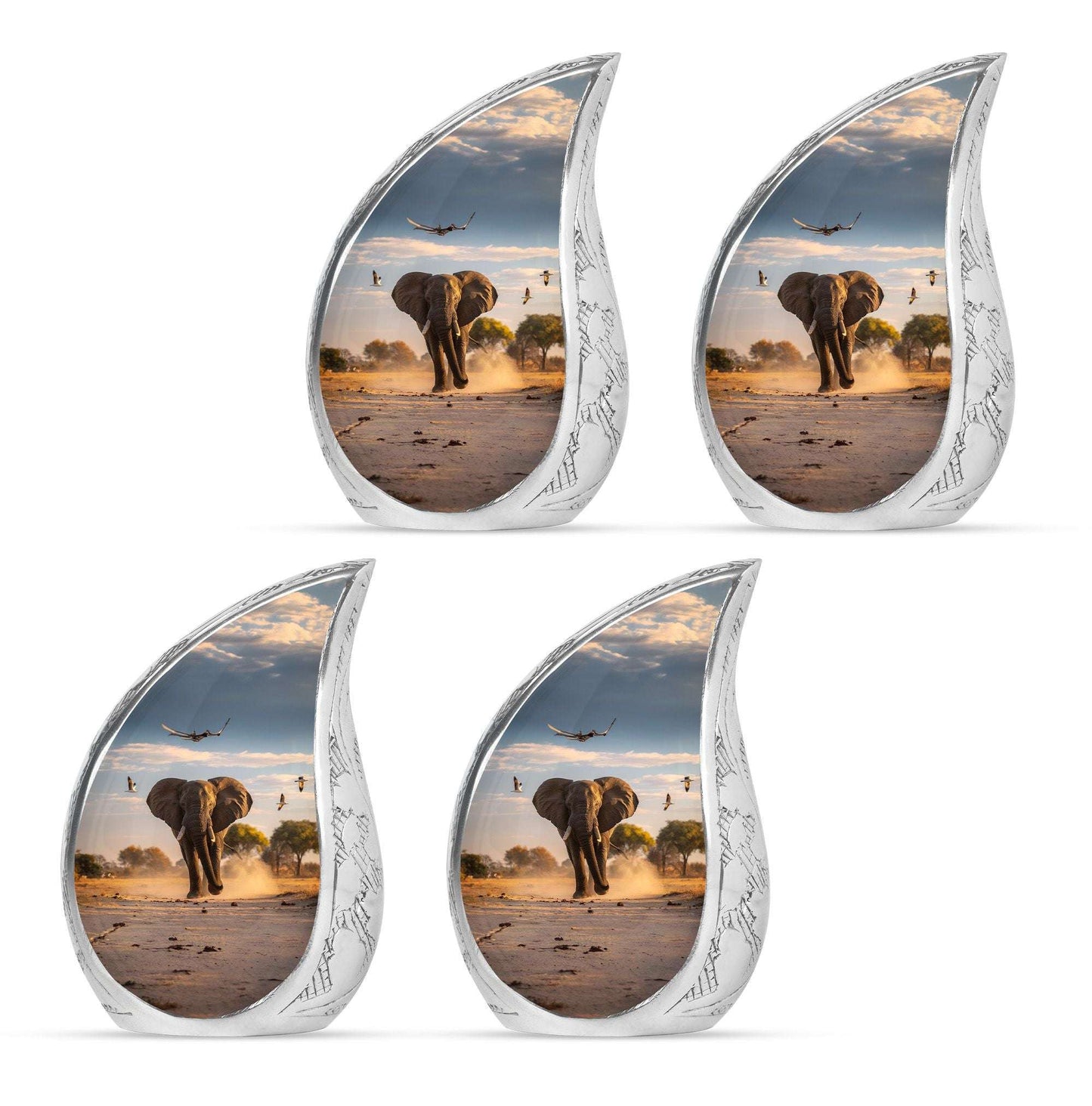 Elephant Theme 3 Inch Keepsake Pack of 4
