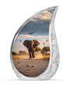 Elephant Theme Large Urn 10 Inch