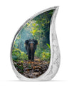Elephant Theme Large Urn 10 Inch