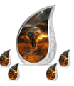 Elephant Theme Large Urn With 4 Keepsake Urn