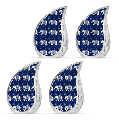 Elephant Family Theme 3 Inch Keepsake Pack of 4