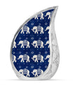 Elephant Family Theme Large Urn 10 Inch