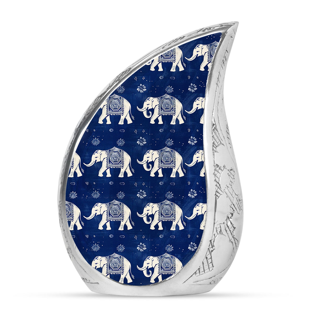Elephant Family Theme Large Urn 10 Inch