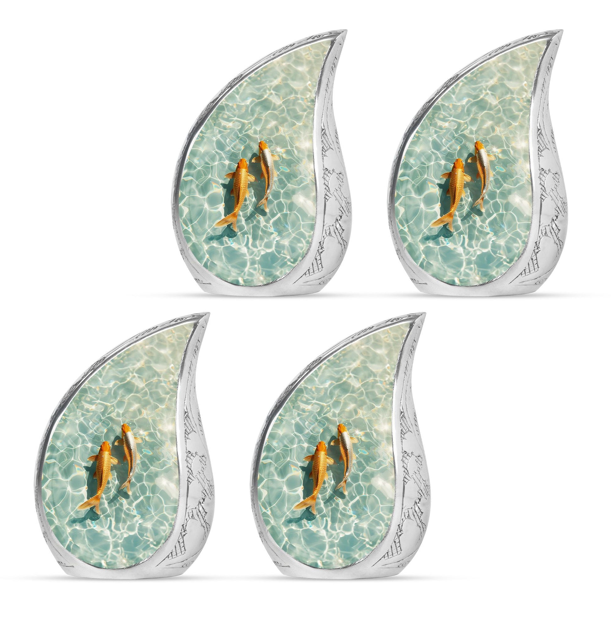 Gold Fish Theme 3 Inch Keepsake Pack of 4