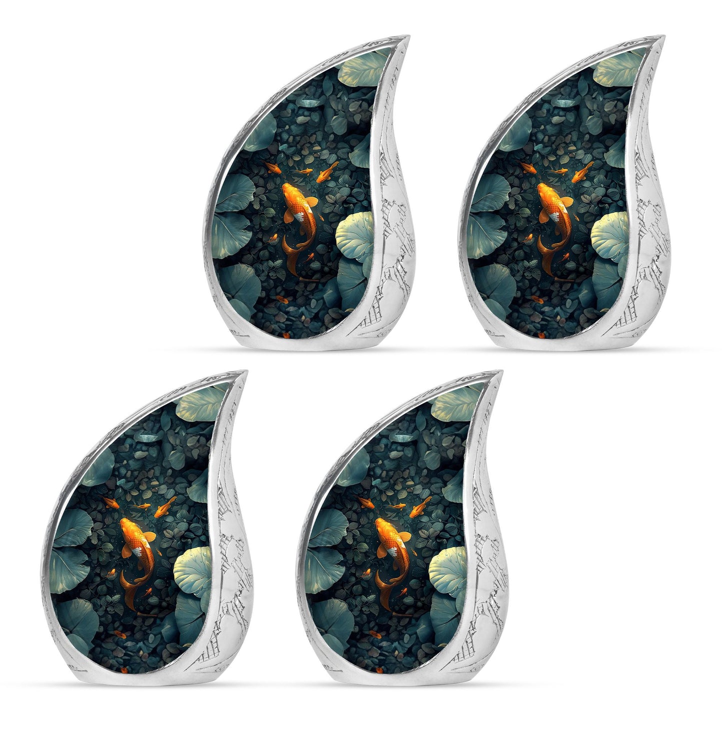 Gold Fish Theme 3 Inch Keepsake Pack of 4