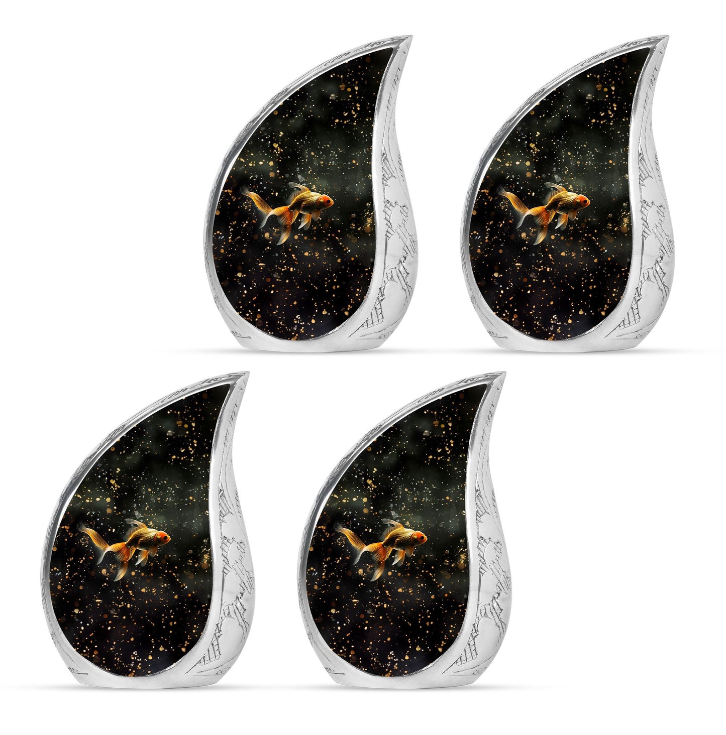 Gold Fish Theme 3 Inch Keepsake Pack of 4