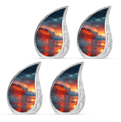 Ocean Waves Theme 3 Inch Keepsake Pack of 4