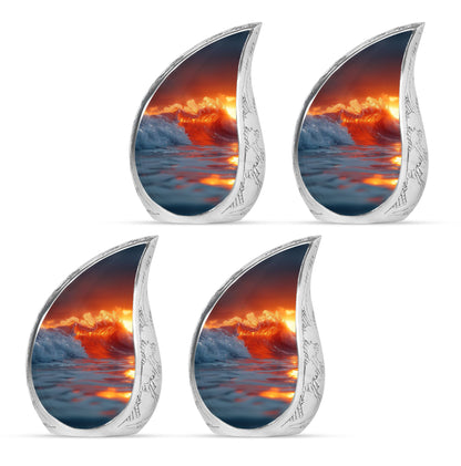 Ocean Waves Theme 3 Inch Keepsake Pack of 4