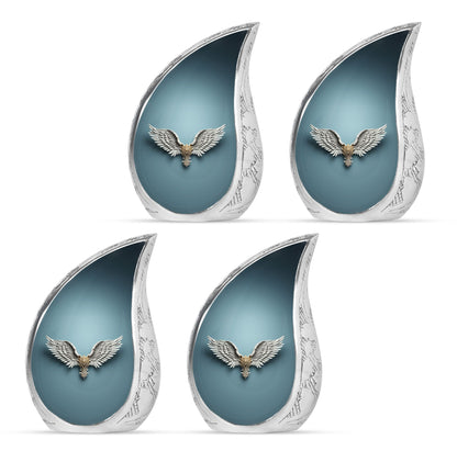 Wings Blue Theme 3 Inch Keepsake Pack of 4