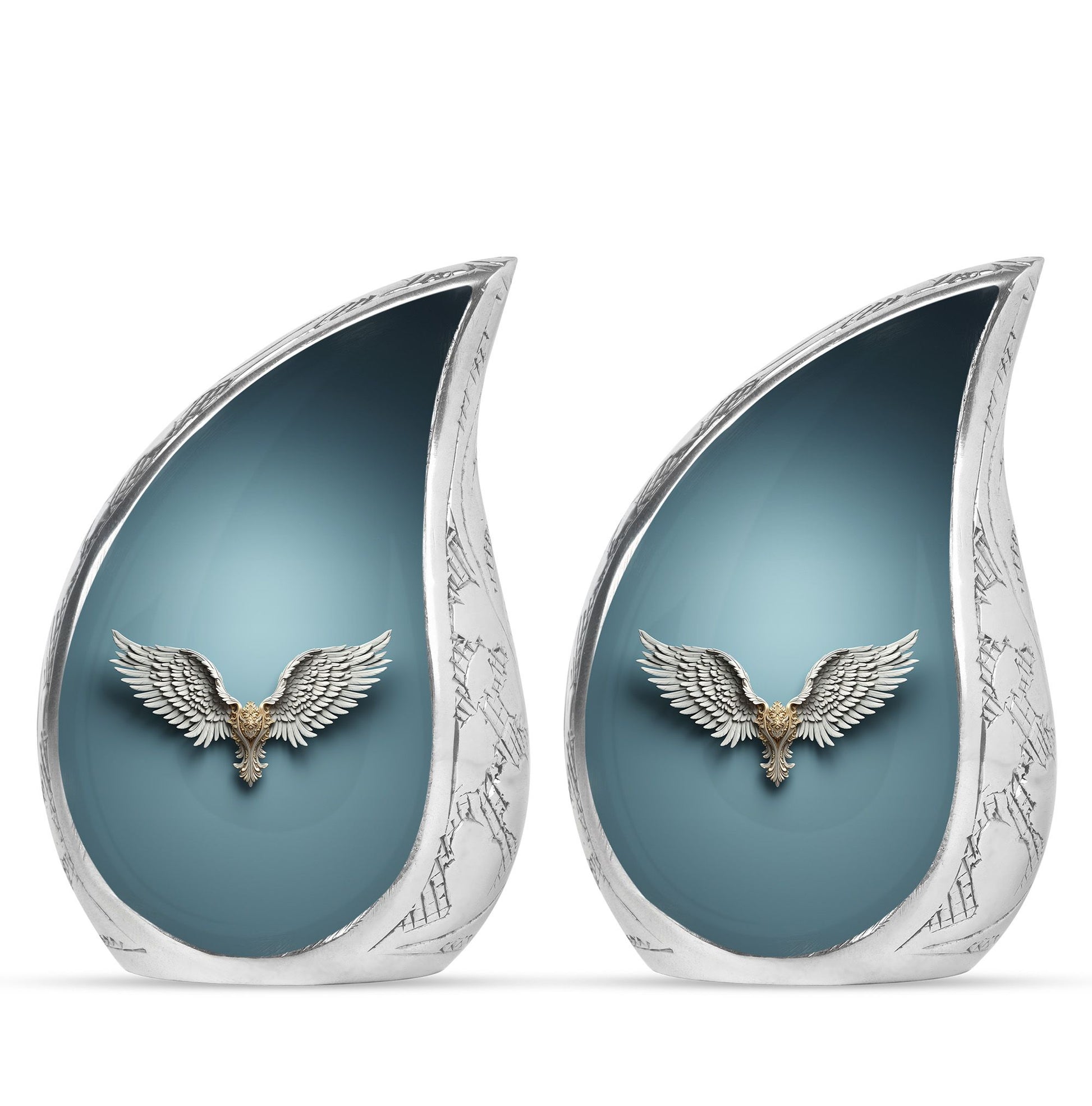 Wings Blue Theme 3 Inch Keepsake Pack of 2