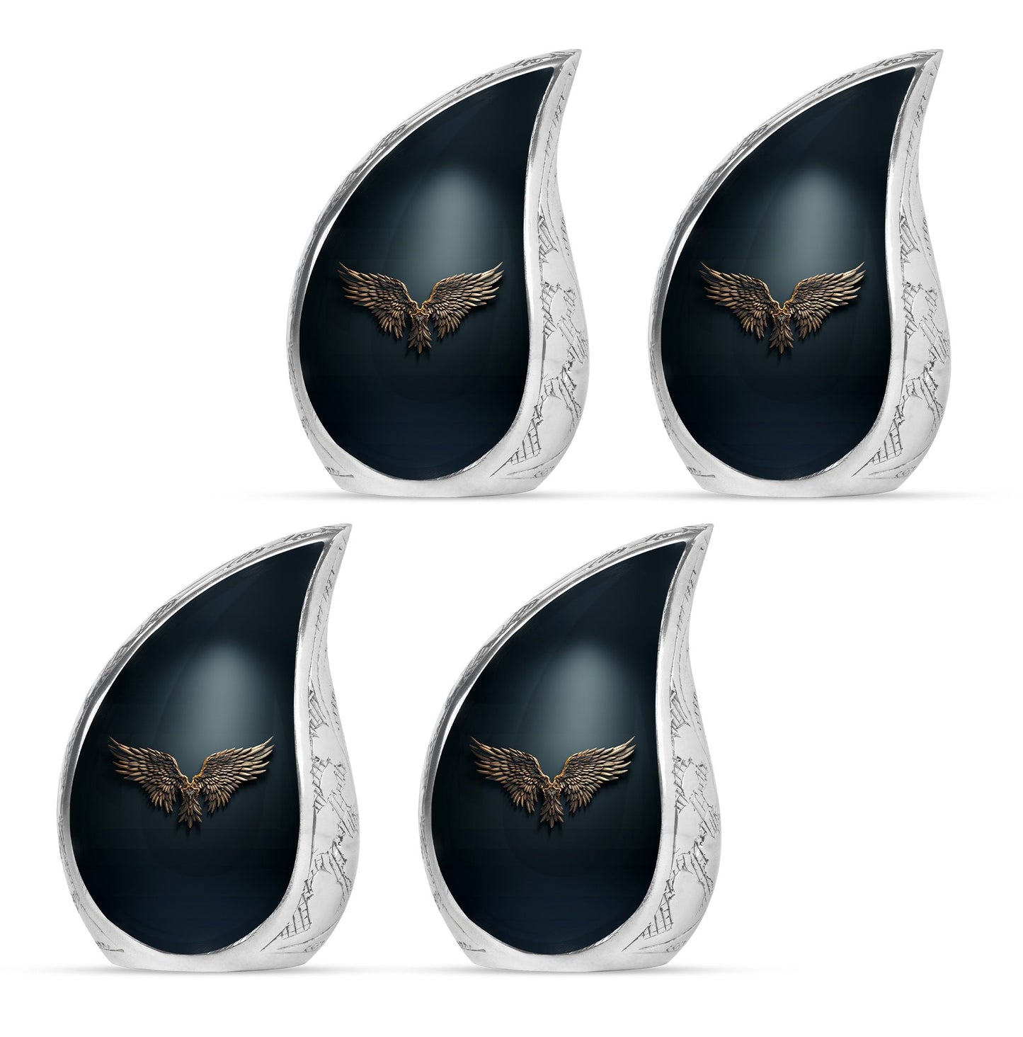 Wings Blue Theme 3 Inch Keepsake Pack of 4