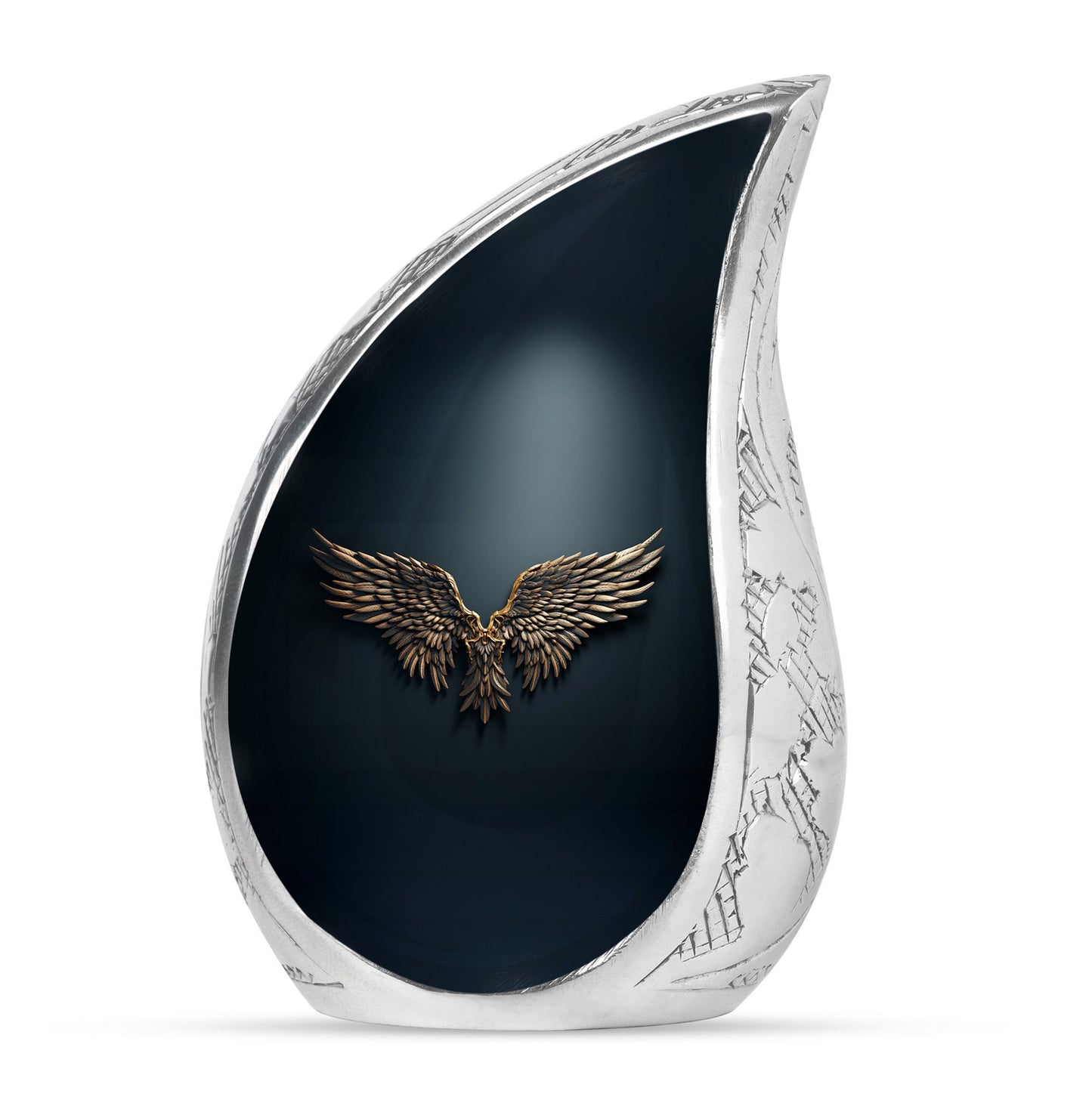 Wings Blue Theme Large Urn 10 Inch