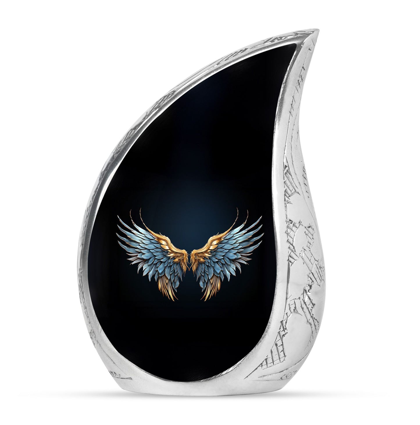 Wings Blue Theme Large Urn 10 Inch
