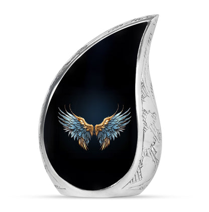 Wings Blue Theme Large Urn 10 Inch