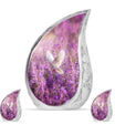 White Dove On Purple Theme Large Urn With 2 Keepsake Urn
