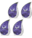 White Dove On Purple Theme 3 Inch Keepsake Pack of 4
