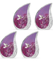 White Dove On Purple Theme 3 Inch Keepsake Pack of 4