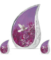 White Dove On Purple Theme Large Urn With 2 Keepsake Urn