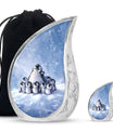Penguin Theme Large Urn With 1 Keepsake Urn