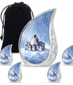 Penguin Theme Large Urn With 4 Keepsake Urn