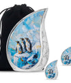 Penguin Theme Large Urn With 2 Keepsake Urn