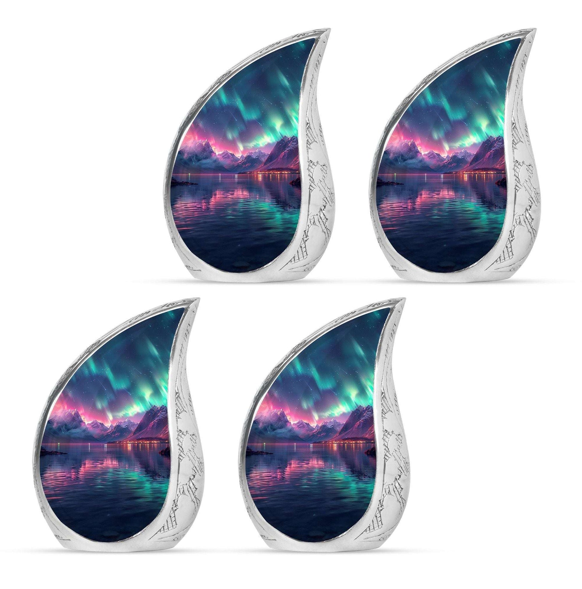 Aurora Borealis Theme 3 Inch Keepsake Pack of 4