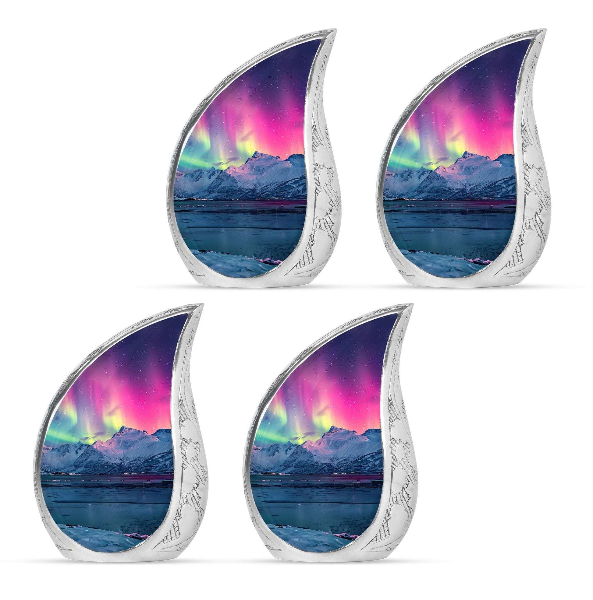 Aurora Borealis Theme 3 Inch Keepsake Pack of 4