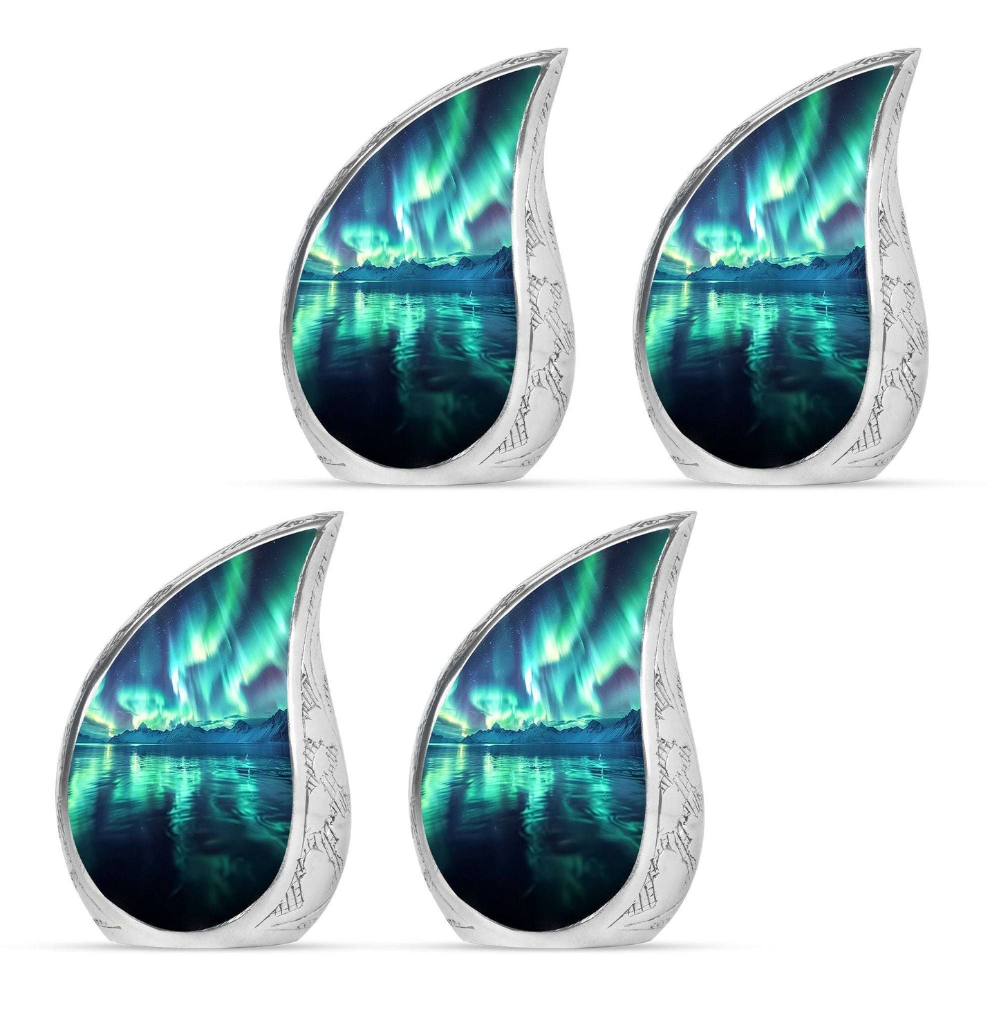 Aurora Borealis Borealis Theme 3 Inch Keepsake Pack of 4