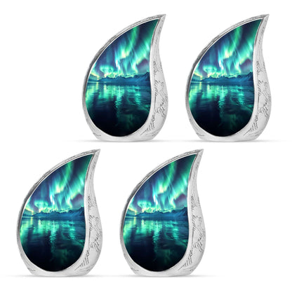 Aurora Borealis Borealis Theme 3 Inch Keepsake Pack of 4
