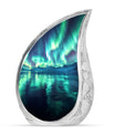 Aurora Borealis Borealis Theme Large Urn 10 Inch