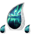 Aurora Borealis Borealis Theme Large Urn With 2 Keepsake Urn
