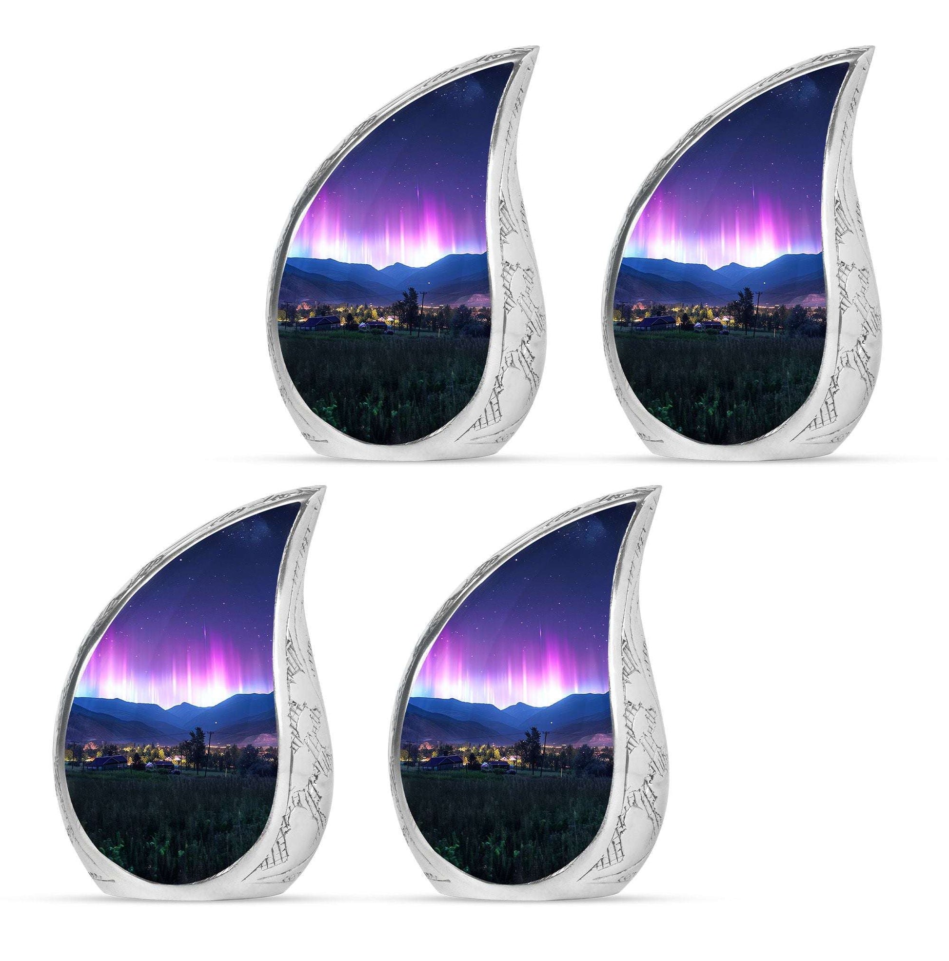 Aurora Borealis Theme 3 Inch Keepsake Pack of 4