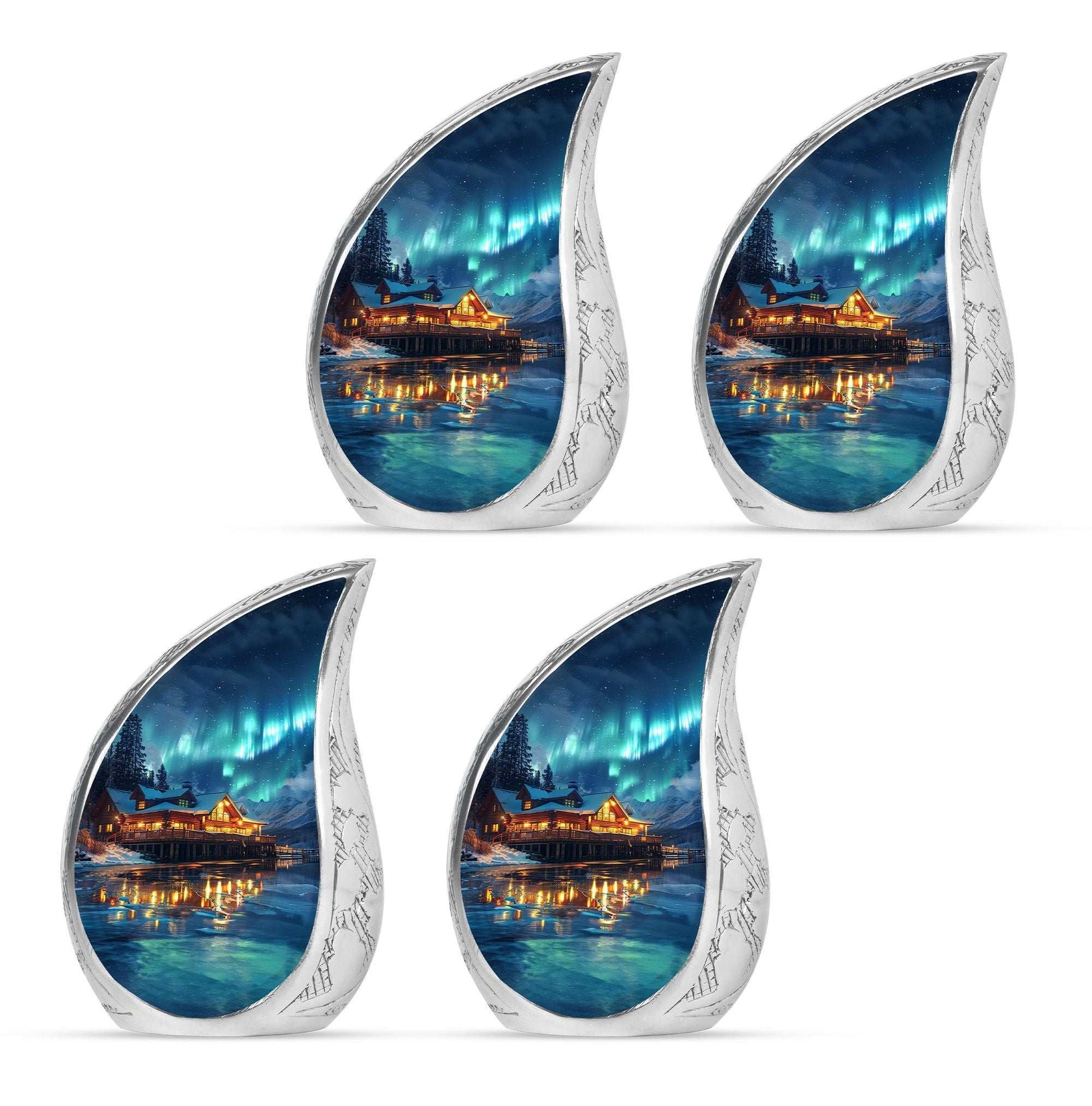 Aurora Borealis Borealis Theme 3 Inch Keepsake Pack of 4