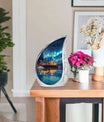 Aurora Borealis Borealis Theme Large Urn With 1 Keepsake Urn