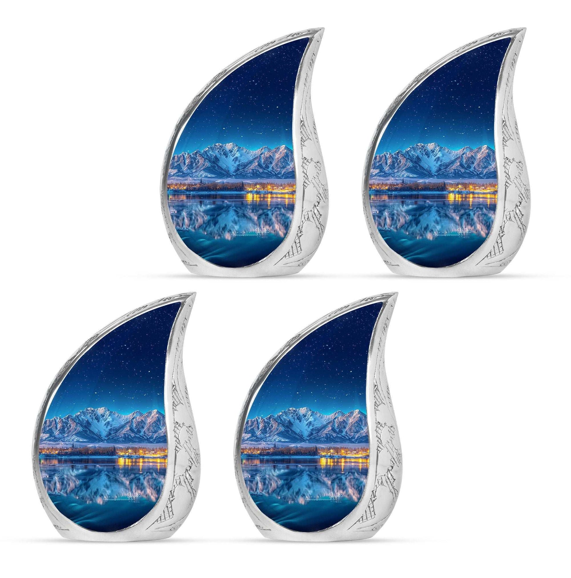 Aurora Borealis Theme 3 Inch Keepsake Pack of 4