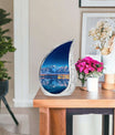 Aurora Borealis Theme Large Urn With 1 Keepsake Urn