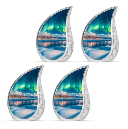 Aurora Borealis Theme 3 Inch Keepsake Pack of 4