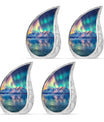 Aurora Borealis Theme 3 Inch Keepsake Pack of 4