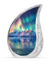 Aurora Borealis Theme Large Urn 10 Inch