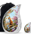 Fox Theme Large Urn With 1 Keepsake Urn