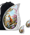 Fox Theme Large Urn With 2 Keepsake Urn