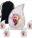 Fox Theme Large Urn With 4 Keepsake Urn