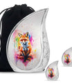 Fox Theme Large Urn With 2 Keepsake Urn