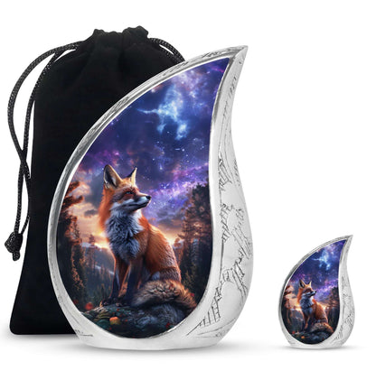 Fox Theme Large Urn With 1 Keepsake Urn