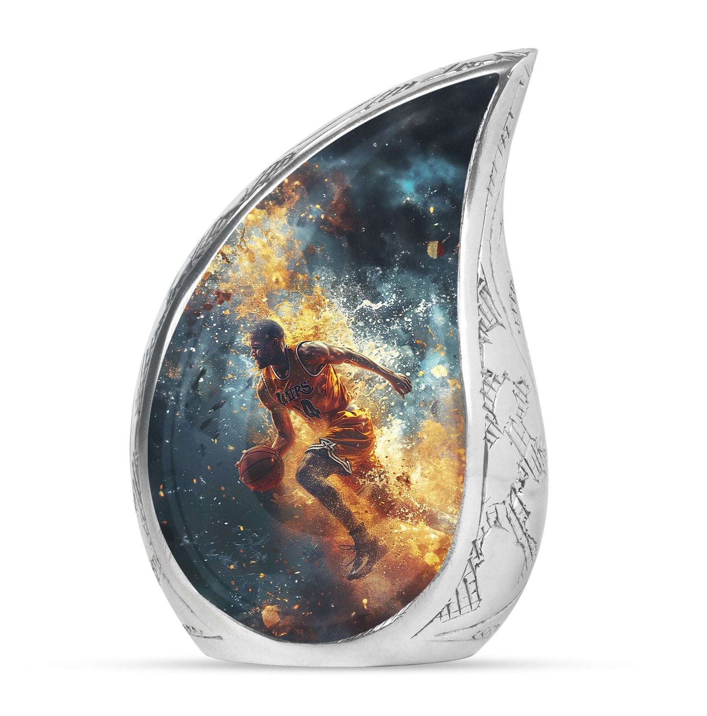 Basketball Theme Large Urn 10 Inch