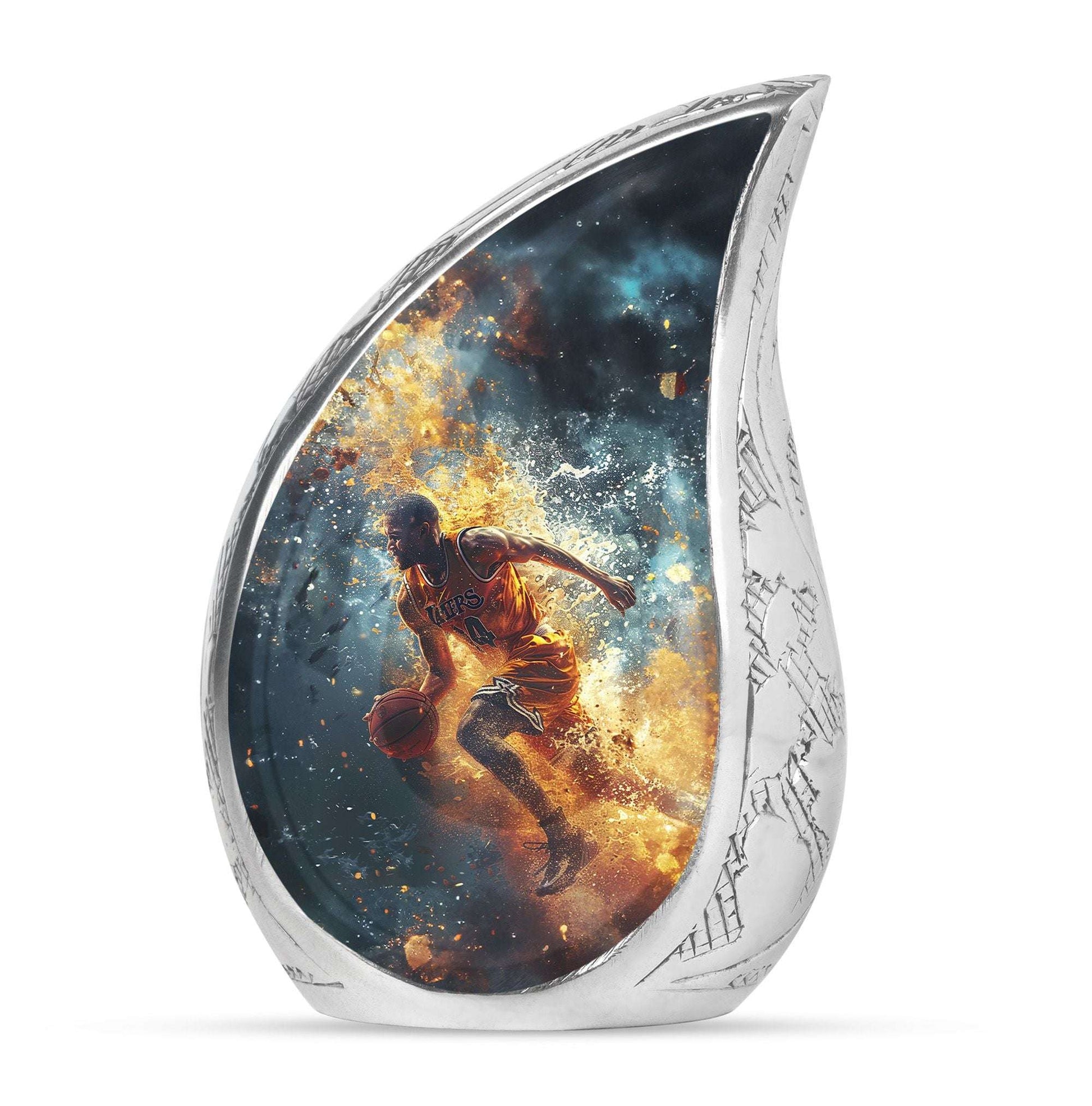 Basketball Theme Large Urn 10 Inch