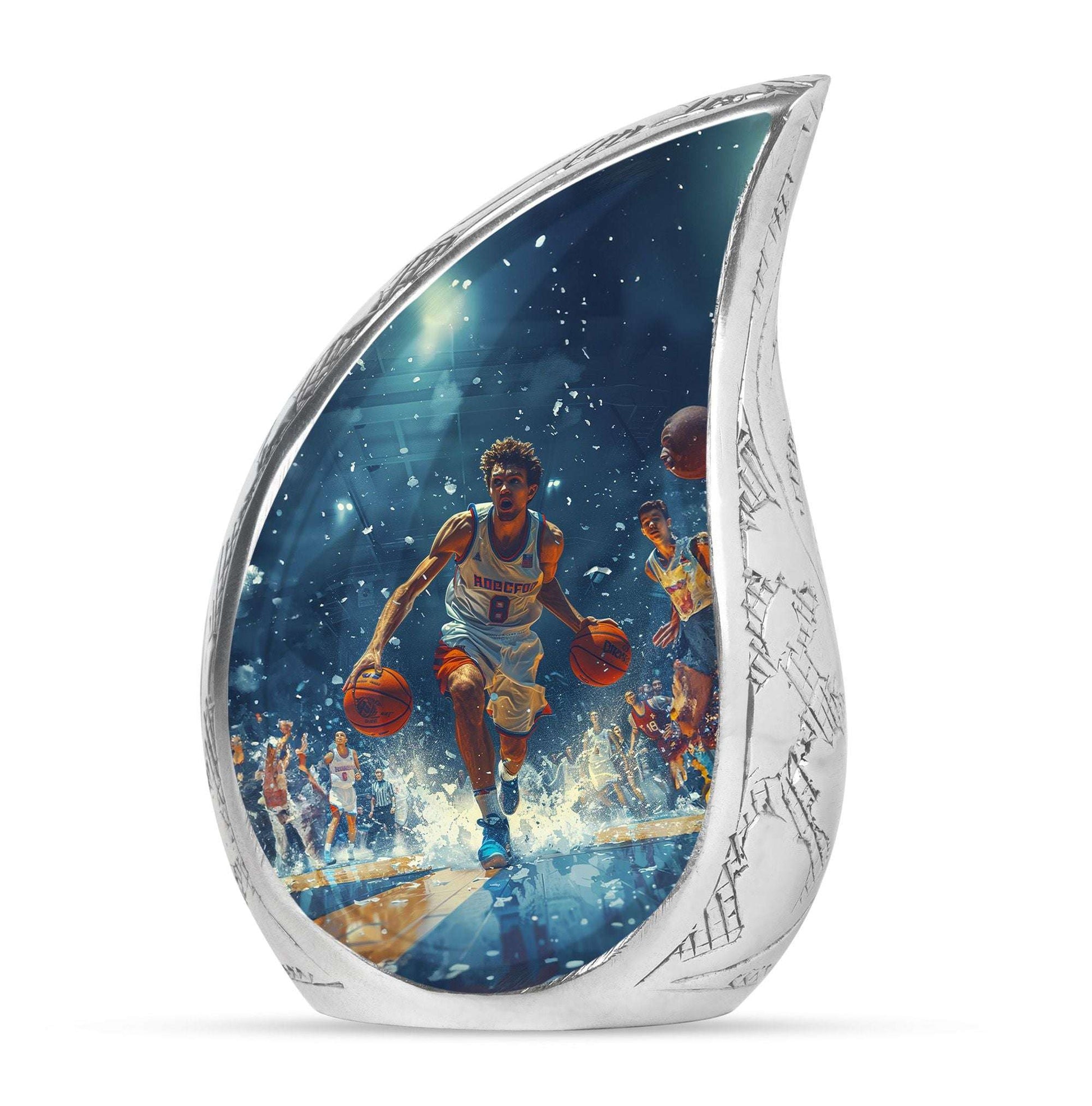 Basketball Theme Large Urn 10 Inch