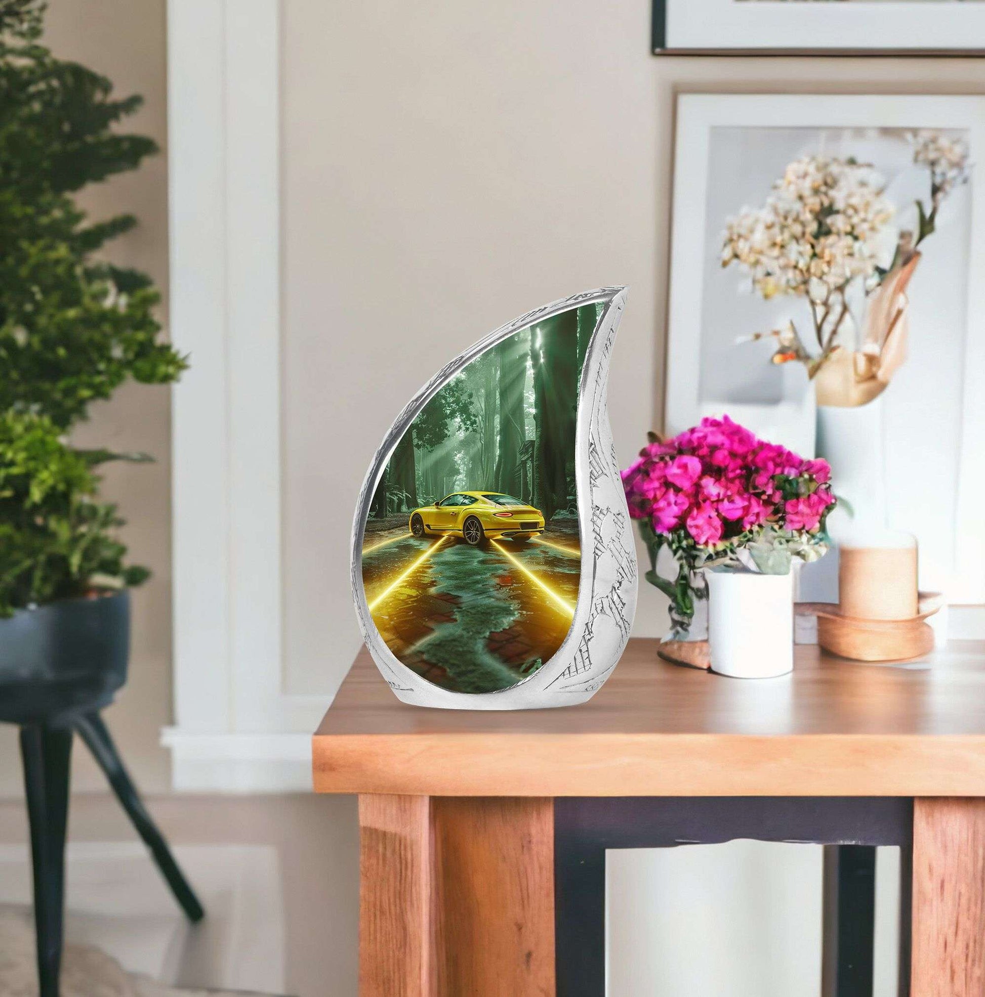 Car Theme Large Urn With 1 Keepsake Urn